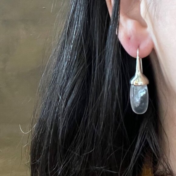 Sophie Buhai Dripping Stone Earrings In Quartz New with Bag - Picture 3 of 3